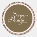 Search for pink monogram wedding stickers Thank