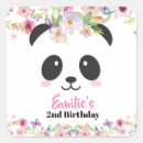 Search for panda birthday party stickers Floral
