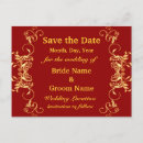 Search for red gold save the dates Ornate