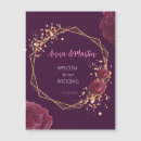 Search for burgundy flowers invitations Gold