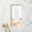 Search for watercolor orange florals wedding menus For her