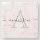 Search for grey and pink coasters Monogrammed