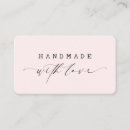 Search for handmade with love business cards Minimal