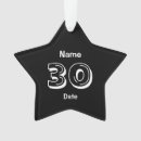 Search for 30th birthday ornaments Thirty