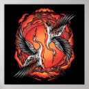 Search for japanese crane art Flying