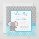 Search for teal elephant baby shower invitations Polka dot