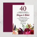 Search for burgundy anniversary invitations Watercolor