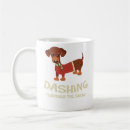 Search for dachshund through the snow mugs Santa claus
