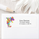 Search for abstract swirl return address labels Purple