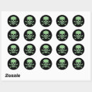 Search for green skull stickers Halloween