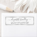Search for feminine monogram return address labels Black and white
