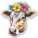 Search for cow head stickers Cute