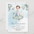 Search for blue first communion invitations Modern script