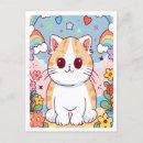 Recherche de dessin de chat cartes postales Été