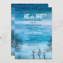 Search for winter wonderland gender reveal invitations Watercolor