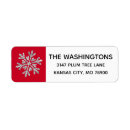 Search for glitter snowflake return address labels Simple