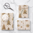 Search for gold snowflakes wrapping paper Rustic
