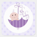 Search for babyshower supplies stickers Purple