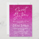 Search for ombre sweet 16 invitations Pink