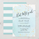Recherche de bleu turquoise bar bat mitzvah invitations Élégant