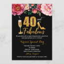 Search for for women 40th birthday invitations Glitter