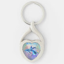 Search for heart drawing keychains Blue