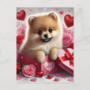 Search for red dog art cards Pomeranian