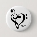 Recherche de coeur de musique badges Basse
