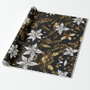 Search for black white christmas wrapping paper Gold