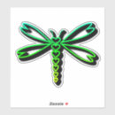 Search for dragonfly bumper stickers Green