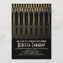 Recherche de gatsby anniversaire invitations Noir et or