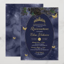 Search for navy blue quinceanera invitations Blue and gold