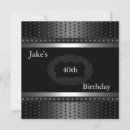 Recherche de mens 40th birthday invitations Noir