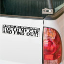 Search for touch bumper stickers Funny
