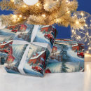 Search for red barn wrapping paper Vintage