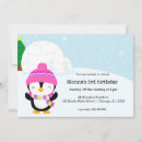 Search for penguin party invitations Girl