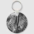 Recherche de zèbre noir et blanc porteclés Faune