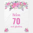 Search for 70th birthday blankets Pink