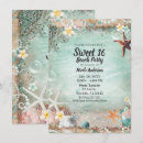 Search for beach shells 4x6 invitations Tropical