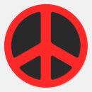 Recherche de signe rouge autocollants Paix