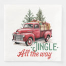 Search for red truck napkins Christmas tree