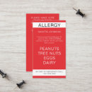 Search for allergy business cards Alert