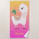 Search for llama beach towels Pink