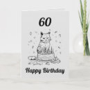 Search for 60th cat birthday cards Sixtieth