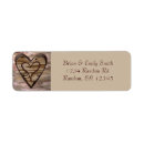 Search for rustic hearts return address labels Wooden