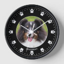 Search for black and white face clocks Pet