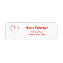 Search for love romantic return address labels Modern
