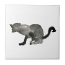 Search for black and white cat tiles Watercolor