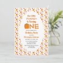 Search for autumn 1st birthday invitations Pumpkin