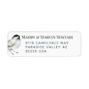 Search for chickadee bird return address labels Winter